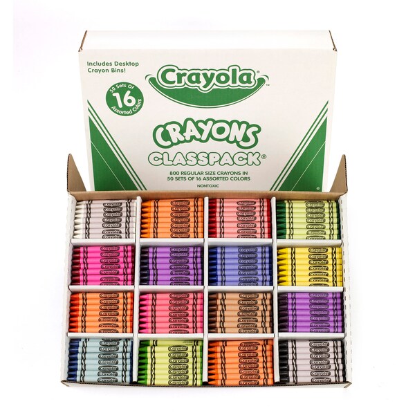 Crayon Classpack, Regular Size, 16 Colors, PK800